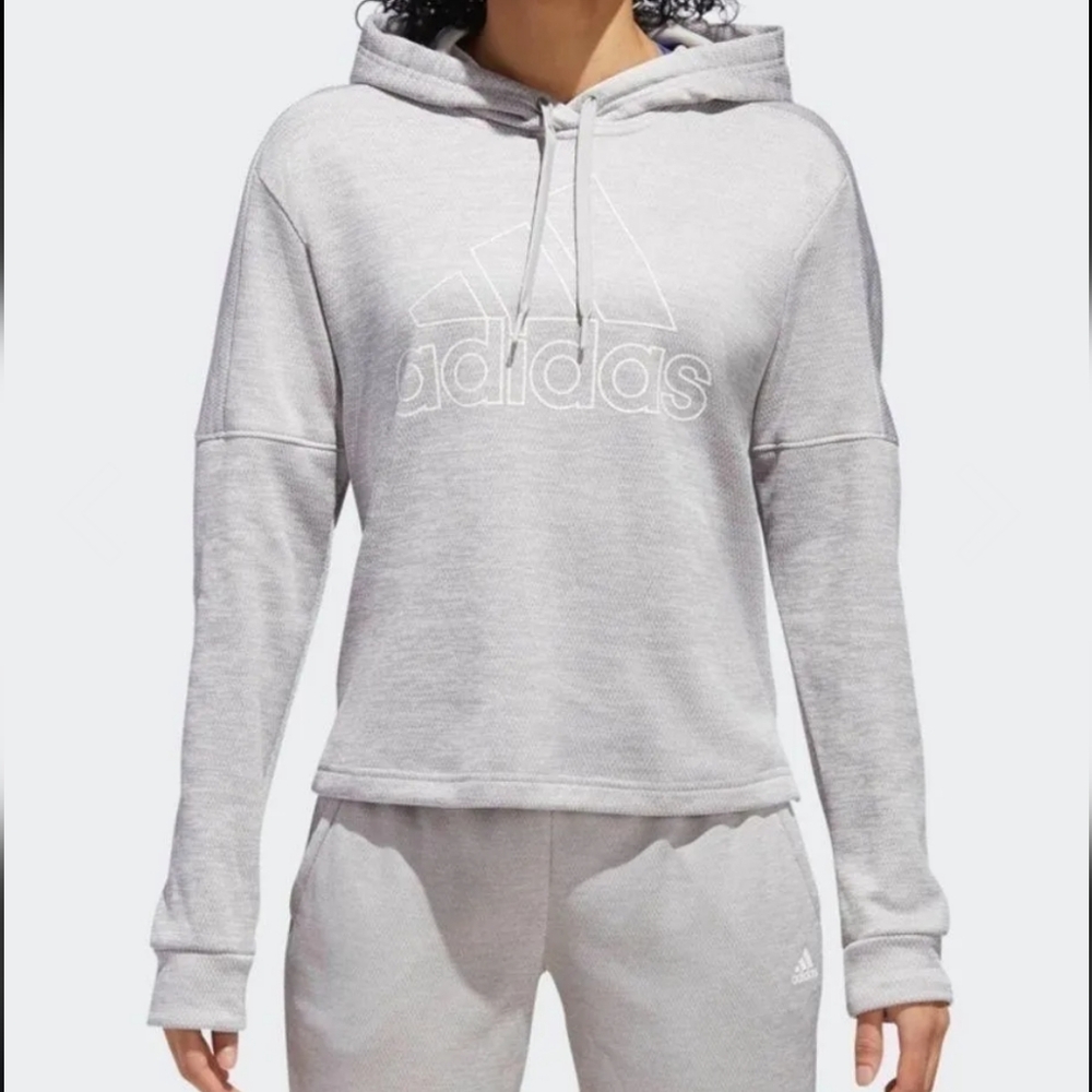 Adidas Gray Hoodie Sweatshirt
